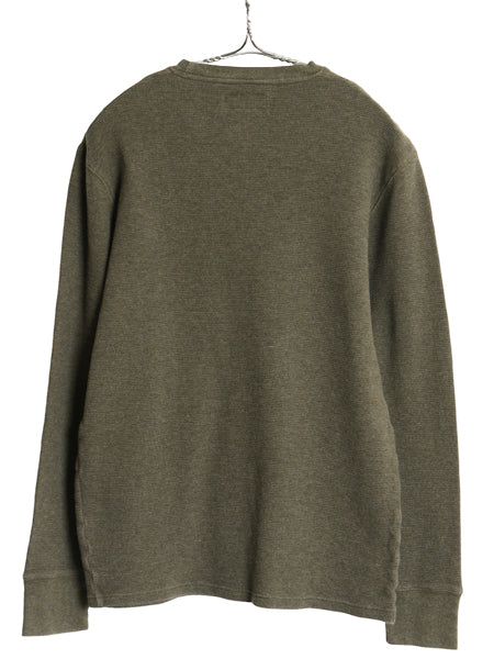 ポロ ラルフローレン 長袖 サーマル Tシャツ メンズ M ロンT ワッフル ストレッチ カットソー インナー トップス ワンポイント ポニー 無地