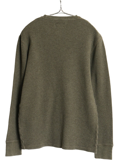 ポロ ラルフローレン 長袖 サーマル Tシャツ メンズ M ロンT ワッフル ストレッチ カットソー インナー トップス ワンポイント ポニー 無地