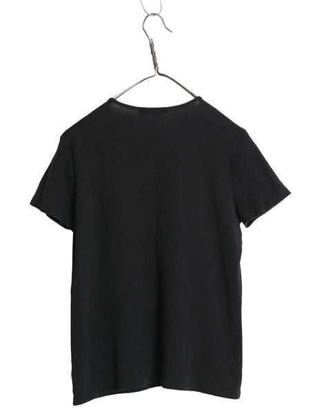 00s ローレン ラルフローレン 半袖 Tシャツ レディース L / オールド ポロ コットン ストレッチ リブ編み カットソー きれいめ シンプル 黒