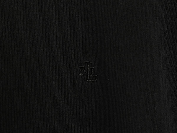 00s ローレン ラルフローレン 半袖 Tシャツ レディース L / オールド ポロ コットン ストレッチ リブ編み カットソー きれいめ シンプル 黒