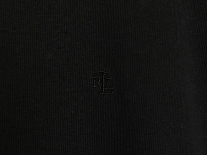 00s ローレン ラルフローレン 半袖 Tシャツ レディース L / オールド ポロ コットン ストレッチ リブ編み カットソー きれいめ シンプル 黒