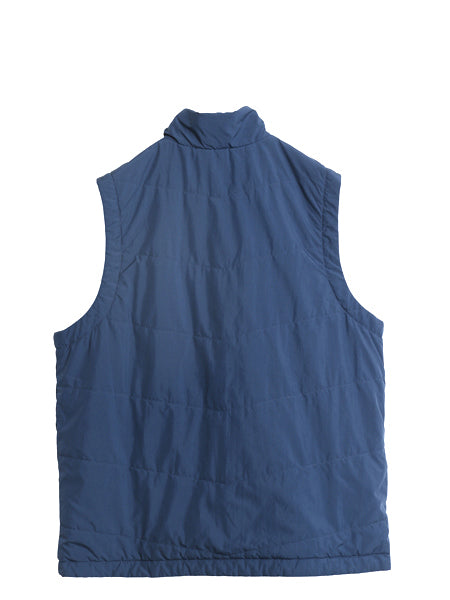 US企画 ノースフェイス 中綿 ナイロン ベスト メンズ M 古着 フルジップ キルティング アウトドア 重ね着 前開き ハイネック ワンポイント