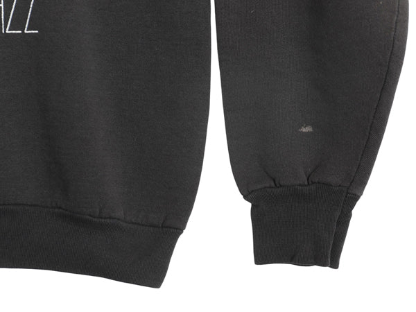 80s USA製 ジャズ アート イラスト プリント スウェット メンズ XL / 古着 ヴィンテージ トレーナー グラフィック 裏起毛 黒 大きいサイズ