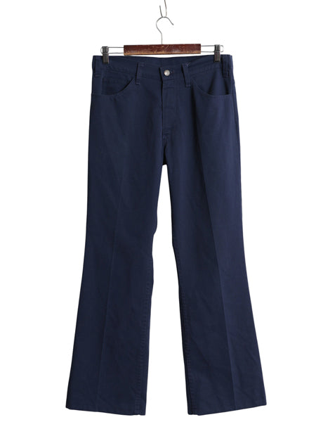 70s USA製 ★ リーバイス 517 スタプレ フレア パンツ メンズ 32 32 / ヴィンテージ ピケ ブーツカット スラックス ボトムス 42タロン 紺