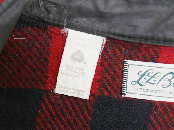 70s 筆記体タグ エルエルビーン ウールリッチ 別注 CPO ウール シャツ メンズ L ヴィンテージ ブロック チェック ジャケット バッファロー 