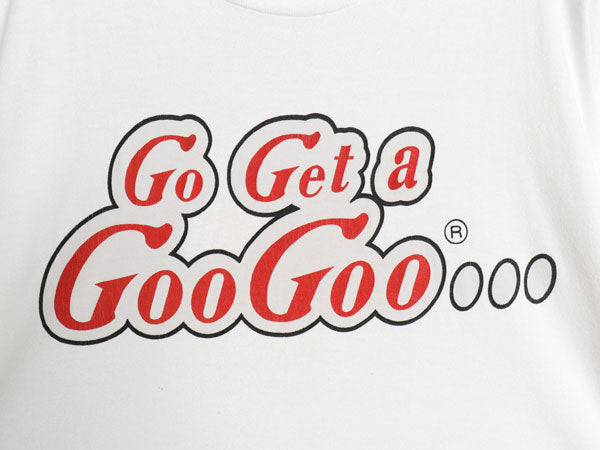 90s USA製 グーグー クラスター 企業 プリント 半袖 Tシャツ メンズ XL オールド ヘビーウェイト チョコレート 大きいサイズ ALL SPORT 白