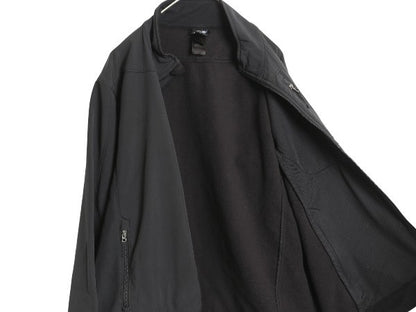US企画 ノースフェイス APEX ソフトシェル ジャケット メンズ L 裏 フリース フルジップ ストレッチ ハイネック ジャンパー ブラック 防風