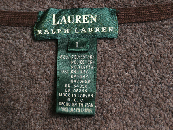 90s ローレン ラルフローレン ハーフジップ フリース パーカー レディース L オールド ポロ ジャケット プルオーバー ブルゾン ジャンパー