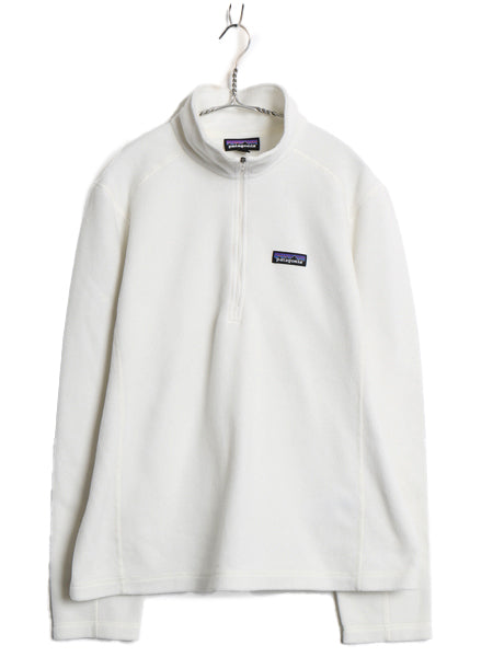 パタゴニア マイクロD ハーフジップ フリース プルオーバー レディース M / 16年製 アウトドア ロンT 長袖 Tシャツ ハイネック インナー 白