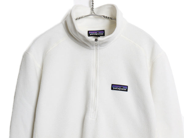 パタゴニア マイクロD ハーフジップ フリース プルオーバー レディース M / 16年製 アウトドア ロンT 長袖 Tシャツ ハイネック インナー 白