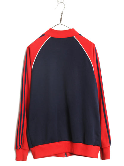 80s ★ アディダス ロス五輪 モデル トラック ジャケット メンズ M 古着 ヴィンテージ オリンピック 当時物 ATP タイプ USA ジャージ 紺 赤