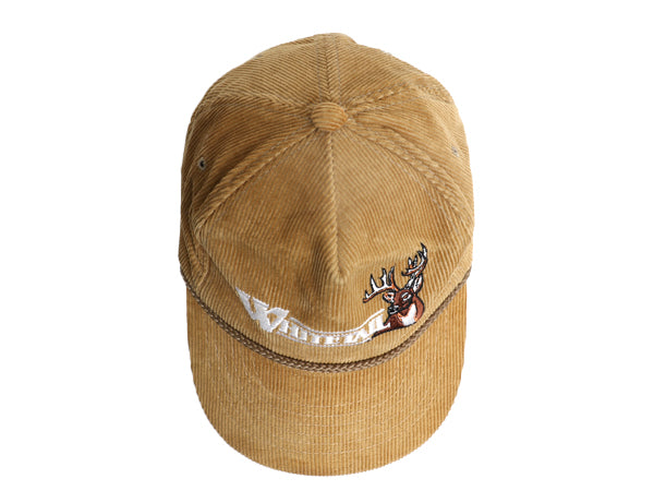 90s 細畝 コーデュロイ ベースボール キャップ メンズ レディース フリーサイズ / オールド 帽子 ハンティング トラッカー ハット シカ刺繍