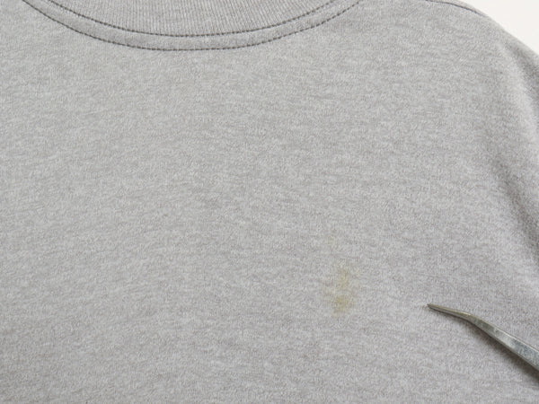 80s USA製 3段 プリント 半袖 Tシャツ メンズ L 古着 ヴィンテージ カレッジ タイガー フットボール シングルステッチ イラスト 霜降り 灰
