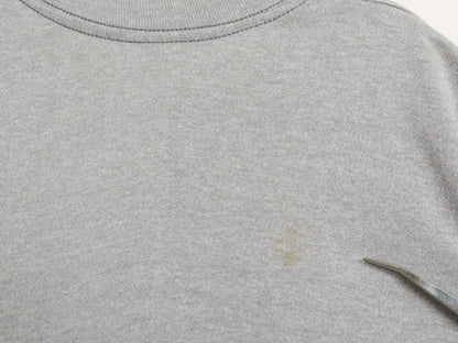 80s USA製 3段 プリント 半袖 Tシャツ メンズ L 古着 ヴィンテージ カレッジ タイガー フットボール シングルステッチ イラスト 霜降り 灰