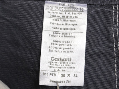 US企画 カーハート ウォッシュド ダック ペインター パンツ メンズ 36 34 ワーク ストレート ヘビーウェイト コットン ぺトロール ボトムス