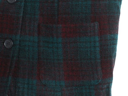 90s USA製 ウールリッチ チェック ウール テーラード ベスト レディース M / 古着 オールド ポケット付き ジレ ノースリーブ 重ね着 前開き