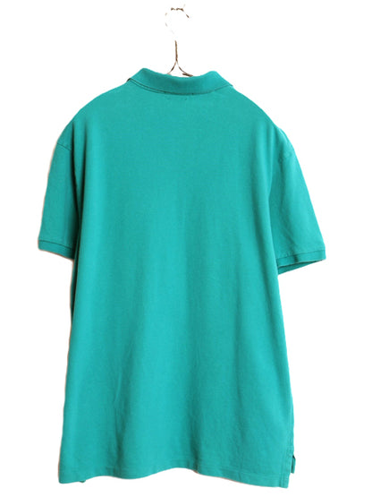 ポロ ラルフローレン 鹿の子 半袖 ポロシャツ メンズ XL 古着 半袖シャツ コットン カットソー ワンポイント スリム フィット 大きいサイズ