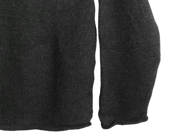 00s ジェイクルー ロールネック ウール ニット セーター メンズ L オールド ミドルゲージ リブ編み ハイネック 無地 旧タグ シンプル 濃灰