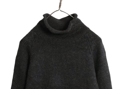 00s ジェイクルー ロールネック ウール ニット セーター メンズ L オールド ミドルゲージ リブ編み ハイネック 無地 旧タグ シンプル 濃灰