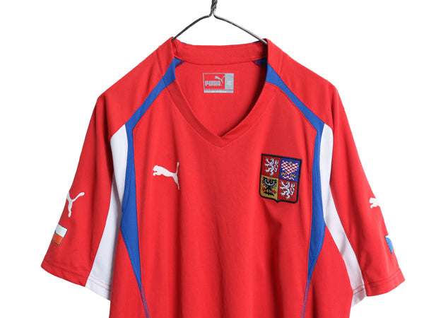 00s プーマ チェコ 代表 サッカー ユニフォーム メンズ XL / オールド 正規品 04 05 モデル オフィシャル レプリカ 当時物 ゲームシャツ 赤