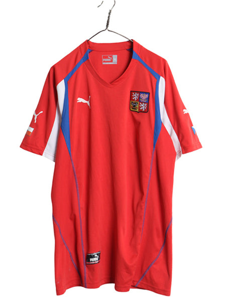 00s プーマ チェコ 代表 サッカー ユニフォーム メンズ XL / オールド 正規品 04 05 モデル オフィシャル レプリカ 当時物 ゲームシャツ 赤