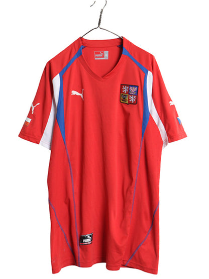 00s プーマ チェコ 代表 サッカー ユニフォーム メンズ XL / オールド 正規品 04 05 モデル オフィシャル レプリカ 当時物 ゲームシャツ 赤