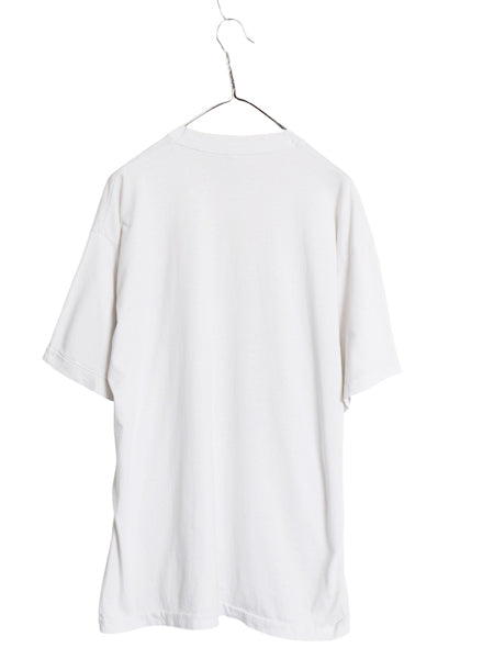90s USA製 メッセージ イラスト プリント Tシャツ メンズ XL 古着 オールド グラフィック アート シングルステッチ ホワイト 大きいサイズ