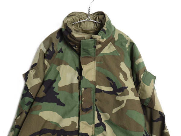 90s 米軍実物 USMC ECWCS ゴアテックス ウッドランドカモ 迷彩 ミリタリー ジャケット MEDIUM REGULAR / 96年製 2nd GEN 軍物 収納フード