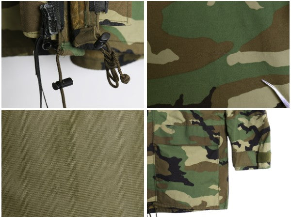 90s 米軍実物 USMC ECWCS ゴアテックス ウッドランドカモ 迷彩 ミリタリー ジャケット MEDIUM REGULAR / 96年製 2nd GEN 軍物 収納フード