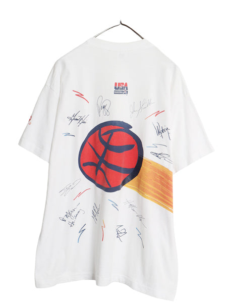 90s オリンピック バスケ ドリームチーム プリント Tシャツ メンズ XL オールド アトランタ アメリカ代表 シングルステッチ 大きいサイズ