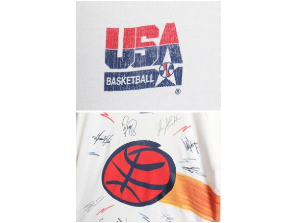 90s オリンピック バスケ ドリームチーム プリント Tシャツ メンズ XL オールド アトランタ アメリカ代表 シングルステッチ 大きいサイズ