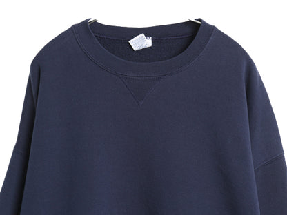 90s ラッセル 無地 スウェット メンズ レディース XXL オールド トレーナー 前V ワンポイント ブランク クルーネック 裏起毛 大きいサイズ