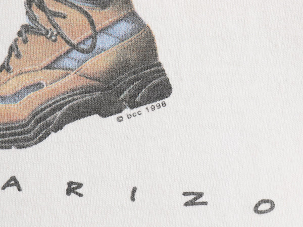 90s USA製 キャラクター イラスト プリント 長袖 Tシャツ メンズ XL 古着 オールド アート グラフィック スーベニア ロンT 大きいサイズ 白