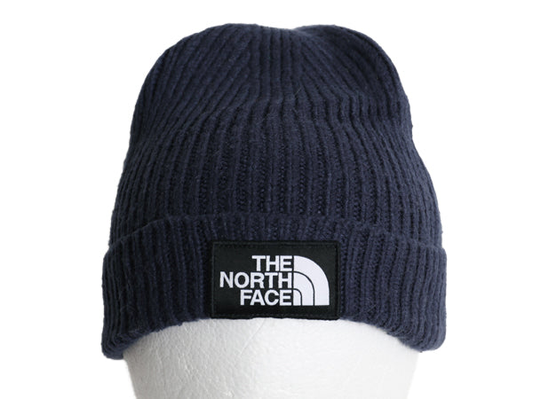 ノースフェイス ケーブル ニット キャップ メンズ レディース フリーサイズ / 帽子 アウトドア ビーニー ワッチ ボックスロゴ リブ編み 紺