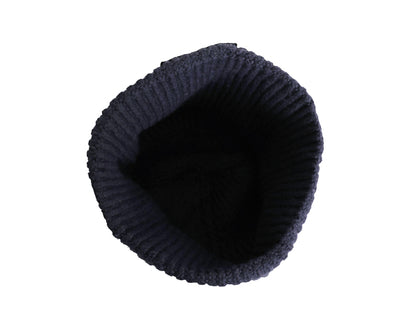 ノースフェイス ケーブル ニット キャップ メンズ レディース フリーサイズ / 帽子 アウトドア ビーニー ワッチ ボックスロゴ リブ編み 紺