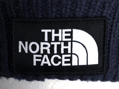 ノースフェイス ケーブル ニット キャップ メンズ レディース フリーサイズ / 帽子 アウトドア ビーニー ワッチ ボックスロゴ リブ編み 紺