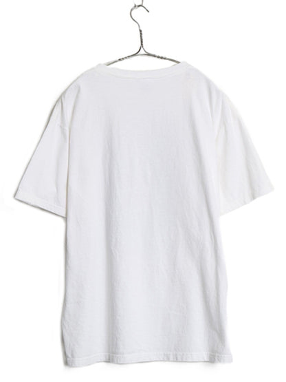 00s ★ got art 企業 パロディ イラスト プリント Tシャツ メンズ L / 古着 オールド アート グラフィック ヘビーウェイト モノトーン 白