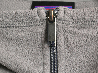 パタゴニア マイクロD フリース ジャケット メンズ L / 古着 19年製 アウトドア フルジップ ブルゾン ハイネック ワンポイント 企業 グレー