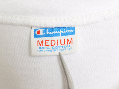 デッドストック 70s USA製 チャンピオン 無地 半袖 Tシャツ メンズ M 新品 ヴィンテージ バータグ シングルステッチ ソリッド 白 ブランク