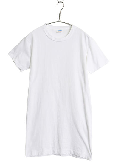 デッドストック 70s USA製 チャンピオン 無地 半袖 Tシャツ メンズ M 新品 ヴィンテージ バータグ シングルステッチ ソリッド 白 ブランク