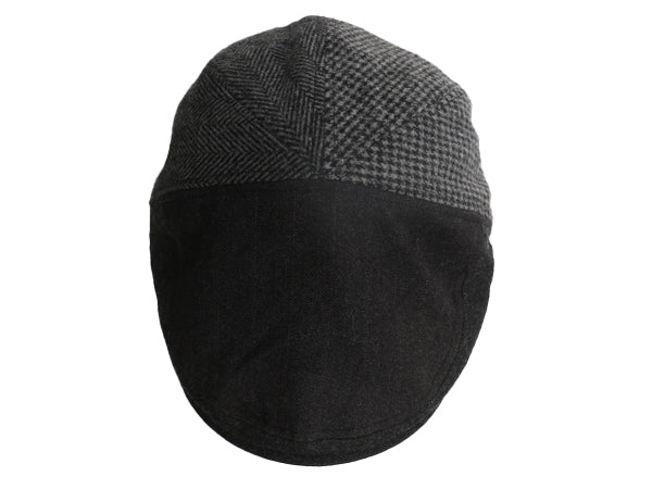 ドッカーズ リーバイス 耳当て付き ウール ハンチング メンズ L XL 古着 帽子 キャップ キャスケット ヘリンボーン グレー イヤー フラップ