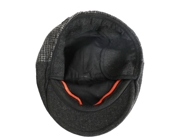 ドッカーズ リーバイス 耳当て付き ウール ハンチング メンズ L XL 古着 帽子 キャップ キャスケット ヘリンボーン グレー イヤー フラップ