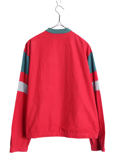 90s ★ ポロ ラルフローレン コットン プルオーバー ジャケット メンズ M 古着 オールド パドリング カヤック ハーフジップ ジャンパー 赤