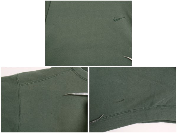 90s USA製 ナイキ スモール スウォッシュ 刺繍 スウェット メンズ XL オールド 当時物 裏起毛 トレーナー ゆったり シンプル 大きいサイズ