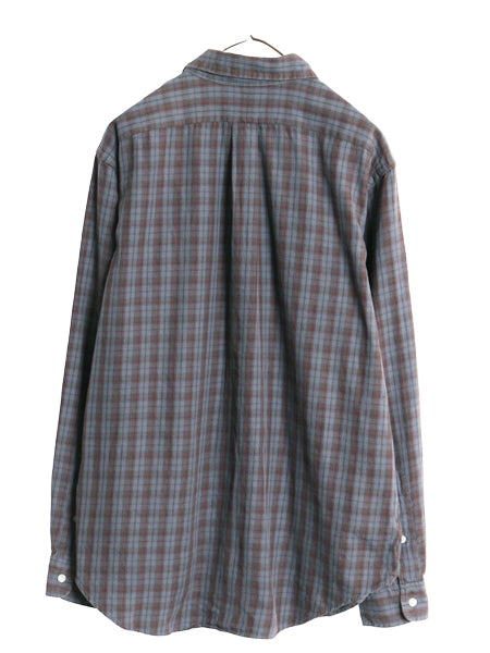 00s ラルフローレン チェック 長袖 ボタンダウン シャツ メンズ L オールド ポロ CLASSIC FIT コットン ワンポイント ポニー マルチカラー 
