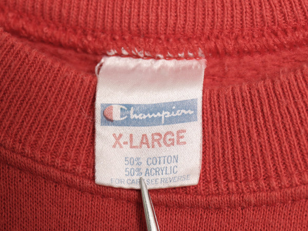 80s USA製 チャンピオン プリント 半袖 スウェット メンズ XL 小さめ L ヴィンテージ トレーナー 裏起毛 ラグラン 重ね着 サンフランシスコ