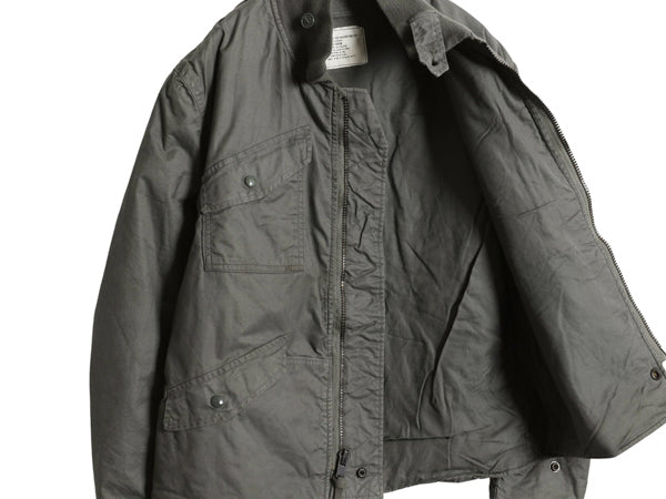70s ★ 米軍実物 USAF CWU 7/P メカニック ジャケット MEDIUM 古着 ヴィンテージ ミリタリー エアフォース フライト グランドクルー セージ