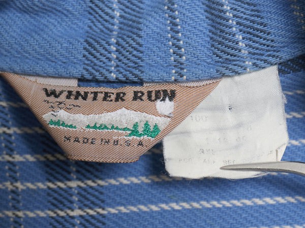 80s USA製 WINTER RUN チェック 長袖 ヘビー フランネル シャツ メンズ XXXL / ヴィンテージ ネルシャツ ヘビーウェイト 厚手 大きいサイズ