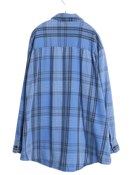 80s USA製 WINTER RUN チェック 長袖 ヘビー フランネル シャツ メンズ XXXL / ヴィンテージ ネルシャツ ヘビーウェイト 厚手 大きいサイズ