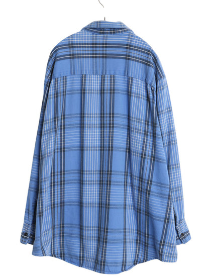 80s USA製 WINTER RUN チェック 長袖 ヘビー フランネル シャツ メンズ XXXL / ヴィンテージ ネルシャツ ヘビーウェイト 厚手 大きいサイズ